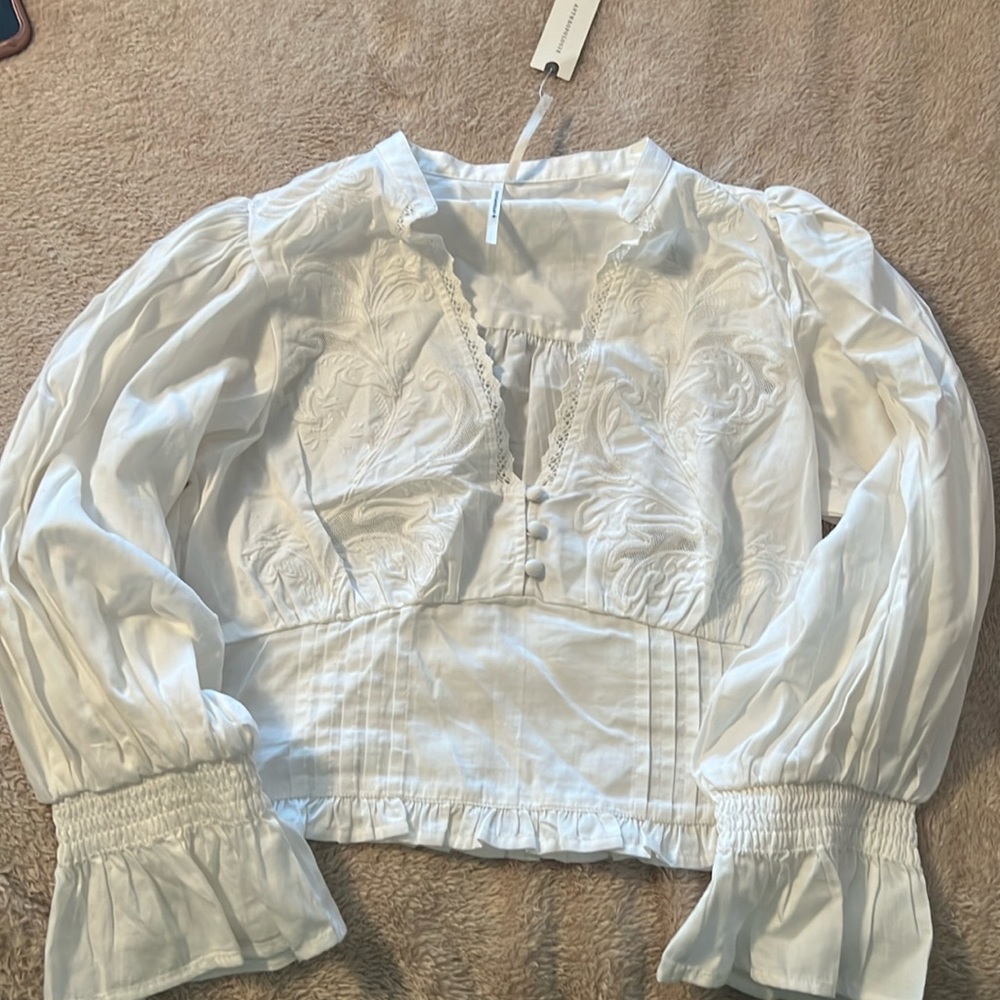Anthropologie White Blouse